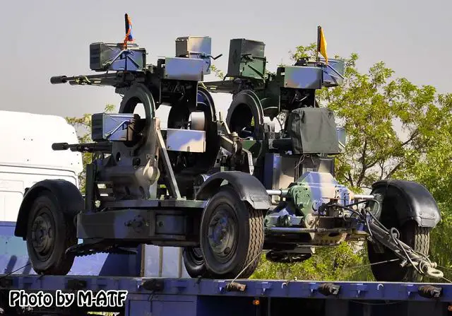 Mesbah1 Mesbah 1 23mm towed antiaircraft eightcannon technical data