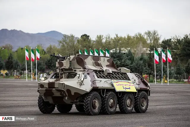 Heidar 5 8x8 minelayer vehicle BTR 60PB Iran Iranian army defense industry 640 001