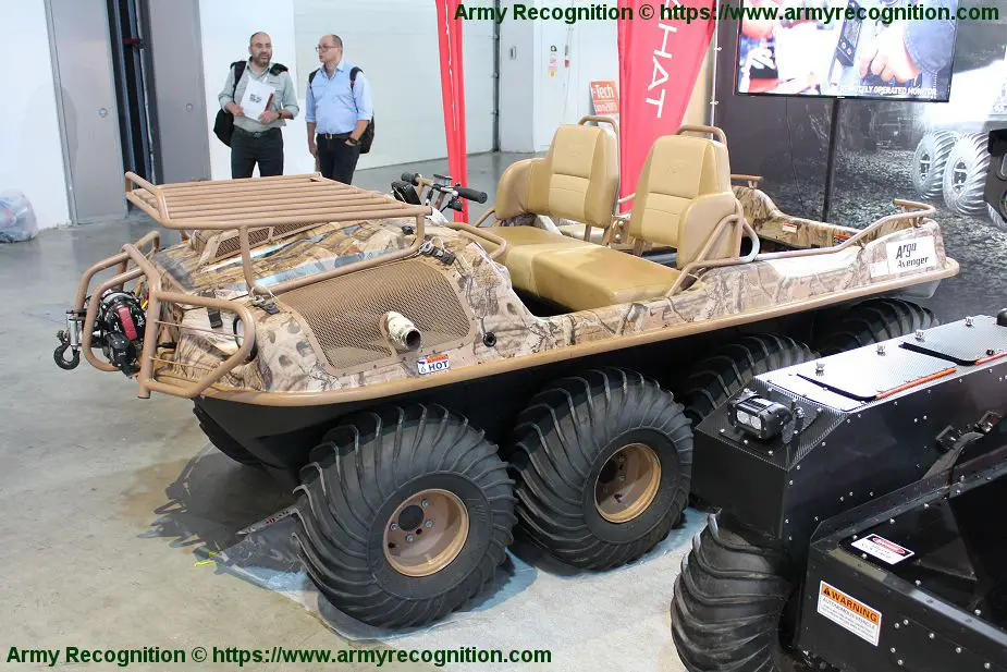 Gahat Robotics presents Argo UGV amphibious all terrain vehicle ISDEF 2019 Israel 925 001