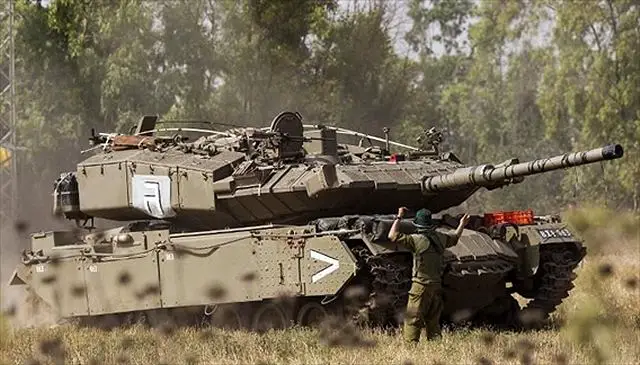 Pictures released on Internet during the Israeli military operation Protective Edge has showed a new version of the Magach main battle tank fitted with an anti-tank guided missile launchers Spike. The Magach 5 tank is based on the old American-made M48A5 main battle tank.