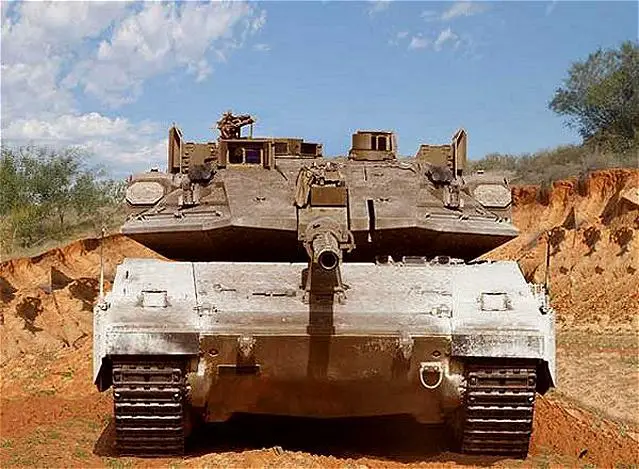 Latest generation of Merkava 4 of IDF Israeli Defence Forces with Trophy active protection system