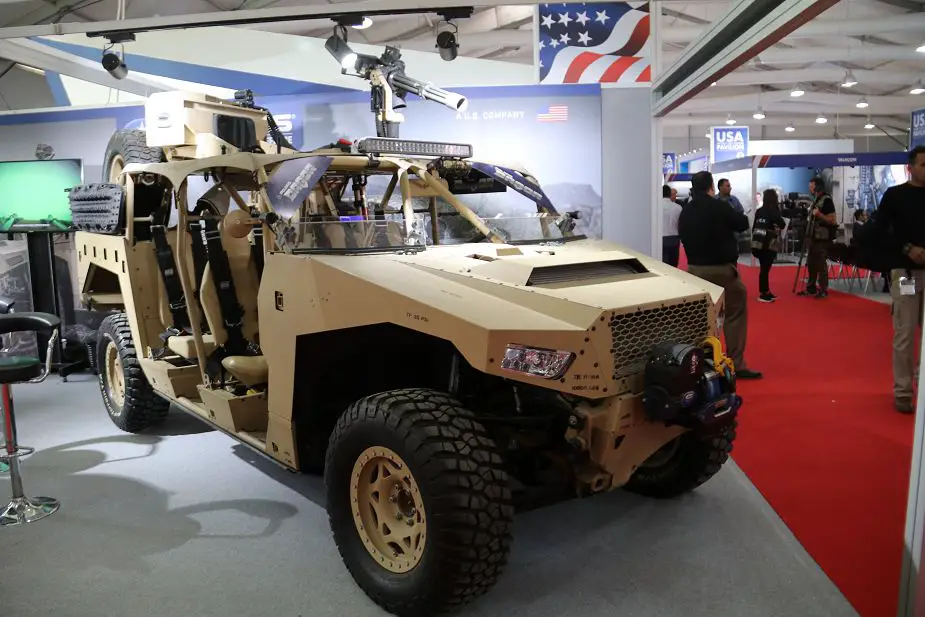 Polaris Defense Dagor and MRZR D2 all terrain vehicles at SOFEX 2018 925 002