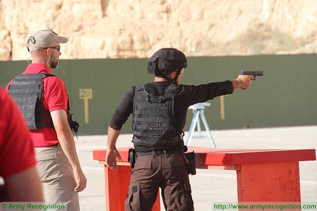 Special Forces soldiers from Lebanon at "Colt Top Shot 2.0" event during Warrior Competition in KASOTC training center near Amman, Jordan. (Monday May 2, 2016)