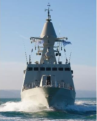 The UAE Navy's Baynunah Class corvettes were developed by French company CMN based on their Combattante BR70 design. The leadship was built in France by CMN shipyard while the 5 remaining ships of the class were built locally by Abu Dhabi Ship Building. While light in displacement (right below 1,000 tons) the Baynunah class are heavily armed for their class. Designed for coastal warfare, these corvettes may also conduct blue water operations. 