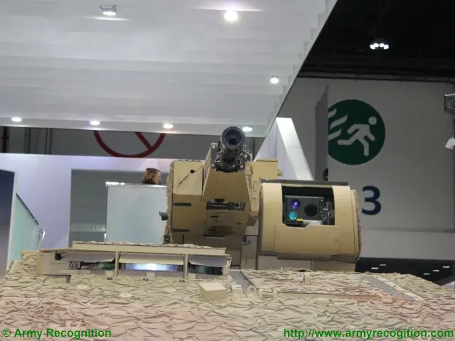 KMW presents the GTK Boxer variant with a LANCE RC turret at IDEX 2015 