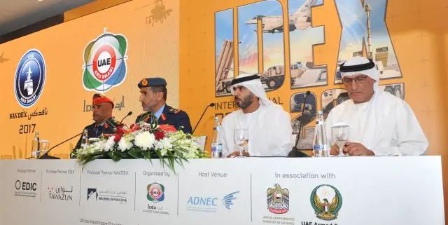 The 13th edition of the International Defence Exhibition and Conference (IDEX 2017) and the fourth edition of the Naval Defence Exhibition (NAVDEX 2017) are set to draw the participation of 1,235 specialised local and international companies in the defence industry. This represents a three per cent growth compared to 2015, when 1,200 companies attended.