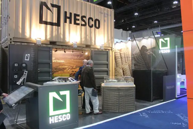 HESCO annouces at IDEX 2017 that its barriers will be manufactured in the UAE 001 UK