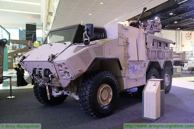 The JAIS 6x6 was showed at IDEX 2017 in IFV (Infantry Fighting Vehicle) variant fitted with a remotely controlled turret EVPU Turra 30 armed with a 2A42 30mm dual-feed cannon, and a 7.62 mm coaxial machine gun mounted to the left of the main armament. 