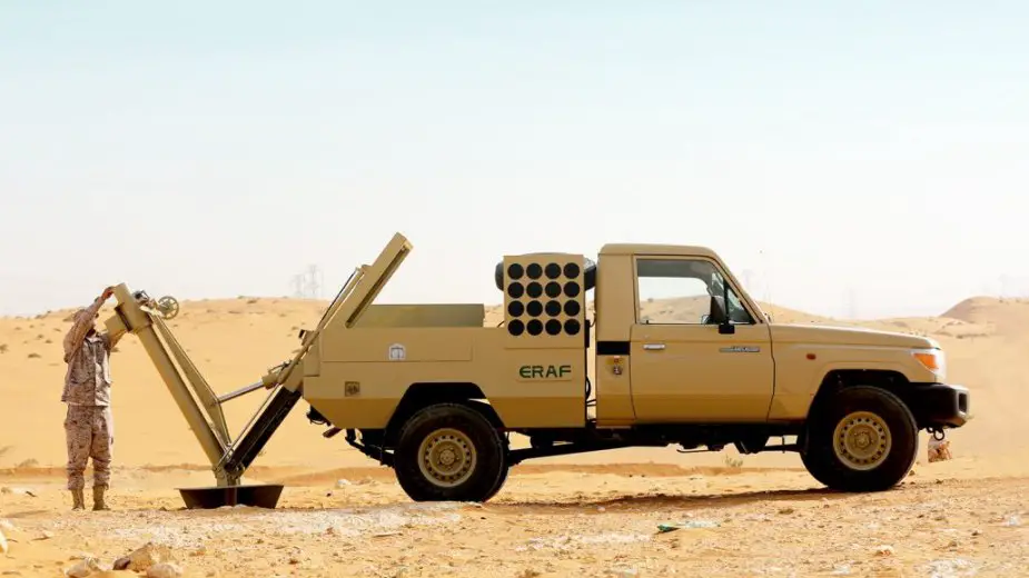 IDEX 2019 Eraf displayed its Okruban mobile mortar 120mm on 4x4 pickup truck 2