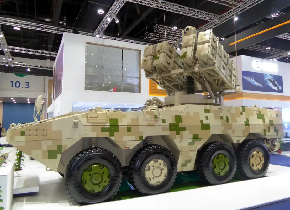 IDEX 2019 NORINCO displayed Red Arrow 10 antitank guided missiles on VN1 8x8 APC