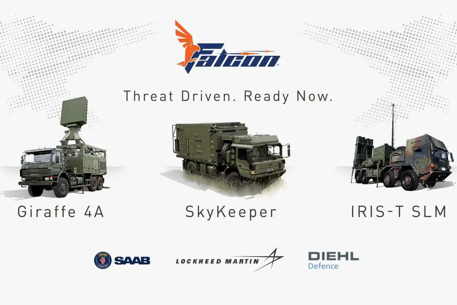 New Falcon medium range air defense system IDEX 2019 defense exhibition Abu Dhabi UAE 925 001