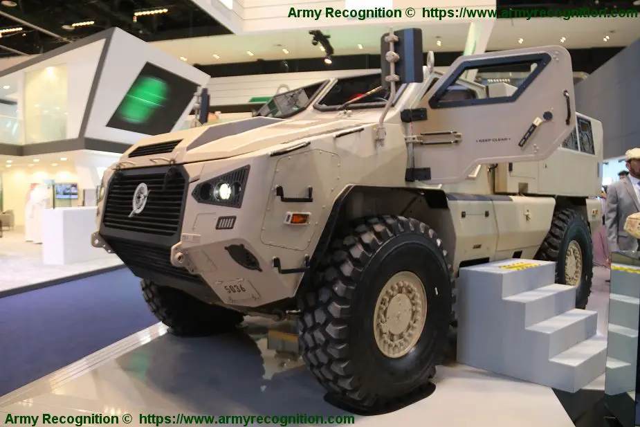 Paramount Group unveils new Mbombe 4 wheeled APC at IDEX 2019 defense exhibition UAE 925 002