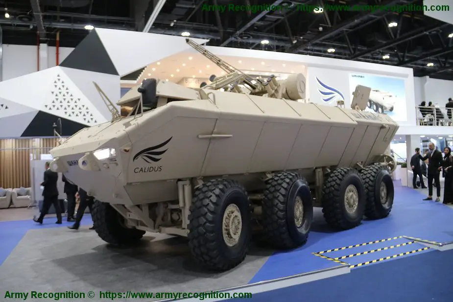 UAE based Company Calidus launches the WAHASH 8x8 armored vehicle IDEX 2019 925 001