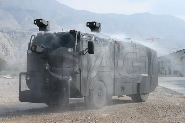 armoured water cannon riot control IAG International armoured Group military vehicle manufacturer UAE 007