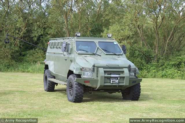 At DVD 2014, the Defence Vehicle Dynamics Exhibition in United Kingdom, the Defence Company Streit Group, a global leader in the manufacturing of wheeled armoured vehicles has unveiled its Warrior, a new 4x4 armoured vehicle armed with a remote-controlled anti-tank missile launcher station Shershen-D. 