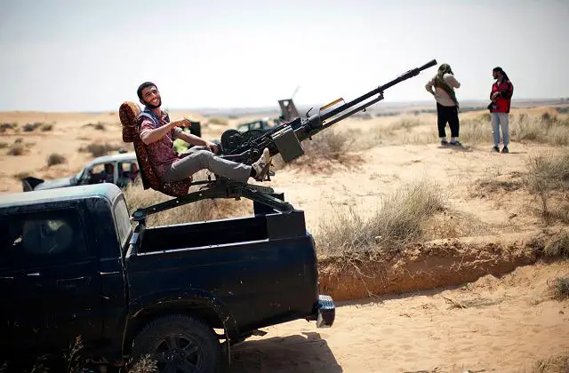 To increase the fire power and the mobility of Libyan rebel fighters, many types of machine guns and light heavy weapons are mounted at the rear of light pickup, as ZPU-1, ZPU-2, ZPU-4 and ZU-23-2 light anti-aircraft gun. 