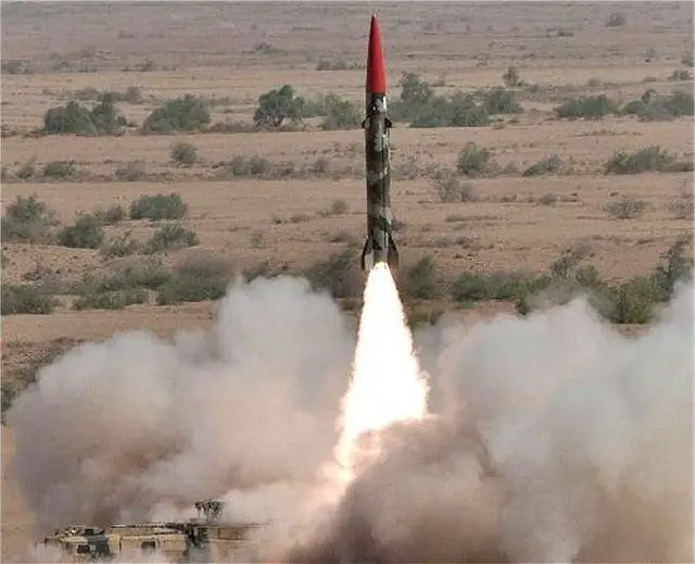 Pakistan said Wednesday, April 25, 2012, that it had conducted a test launch of a medium-range ballistic missile Hatf IV (Shaheen 1A) capable of carrying a nuclear warhead, just days after its arch-rival India tested a longer-range missile.