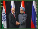 India and Russia Monday, December 24, 2012, inked 10 pacts, including new defense deals worth nearly 2.9 billion U.S. dollars, during Russian President Vladimir Putin's day-long visit to the Indian capital.