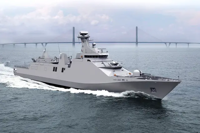In June 2012, the Ministry of Defence of Indonesia and Damen Schelde Naval Shipbuilding (DSNS) signed the contract for the first SIGMA 10514 PKR Frigate. In accordance with the agreed planning for the construction of this frigate, the Steel Cutting Ceremony took place simultaneously on 15 January 2014 at PT PAL (Persero) Shipyard in Surabaya (Indonesia) and DSNS in Vlissingen (the Netherlands). 