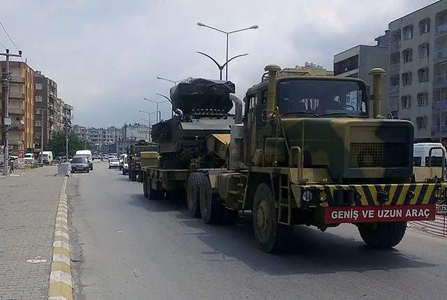 Turkey started deploying rocket launchers and anti-aircraft guns along its border with Syria after its fighter jet was shot down by its neighbor last week, according to local media on Thursday, June 28, 2012. 