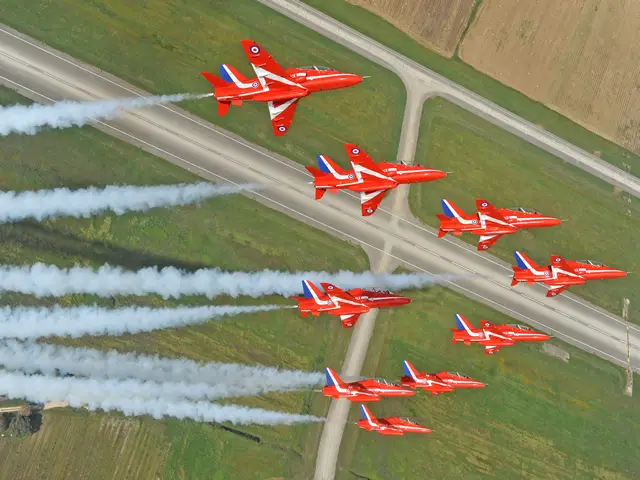 The British Royal Air Force Aerobatic Team, the Red Arrows, promises to thrill crowds at the Dubai Air show later this month with loops, rolls and precision formations.The team began a Middle East tour on Monday and will also perform in Al Ain and Abu Dhabi and in Kuwait, Oman, Qatar, Saudi Arabia and Jordan.