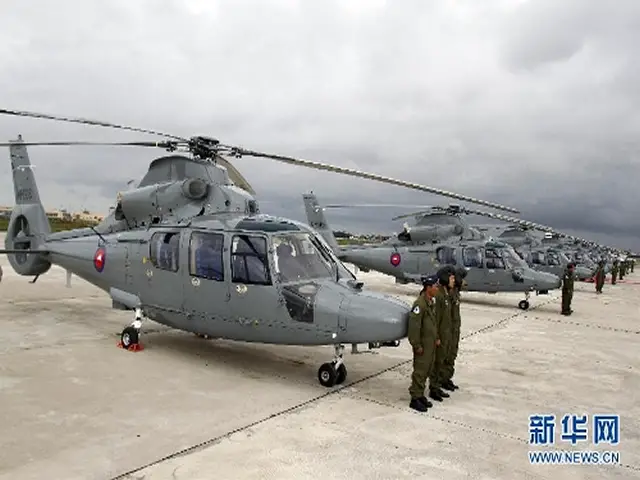 Twelve China National Aero-Technology Import and Export Corporation (CATIC) Zhi-9 (Z-9) utility helicopters, which Cambodia had purchased from China, were delivered to the Royal Cambodian Air Force on Monday.