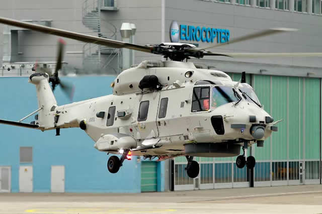 Eurocopter on August 1st delivered the first NH90 NFH (NATO Frigate Helicopter) to the Belgium Armed Forces, providing an advanced, highly capable and fully-qualified rotary-wing aircraft for this nation’s multi-role mission requirements. In addition to being the no. 1 NH90 NFH received by Belgium, it also is the first built at Eurocopter’s Donauwörth, Germany industrial site – demonstrating this facility’s capability to assemble and deliver these new-generation twin-engine helicopters. 