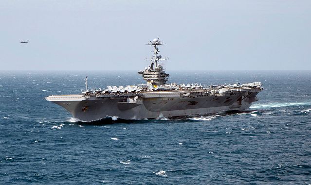 U.S. officials say the Navy is beefing up its presence in the Persian Gulf region, increasing the number of aircraft carriers from one to two. The USS Harry S Truman has arrived in the Arabian Sea and was scheduled to take the place of the USS Nimitz, which was supposed to head home. The Navy has ordered the Nimitz, which is in the Indian Ocean, to stay for now.