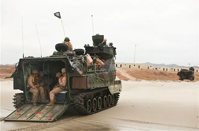 Marines and sailors from 2nd Battalion, 5th Marine Regiment, 3rd Assault Amphibian Battalion, and Naval Beach Group 1 conducted amphibious landings on Red Beach with Assault Amphibious Vehicles (AAV) and both U.S. and Japanese Landing Craft Air Cushions (LCACs) as a part of exercise Dawn Blitz, June 24. 