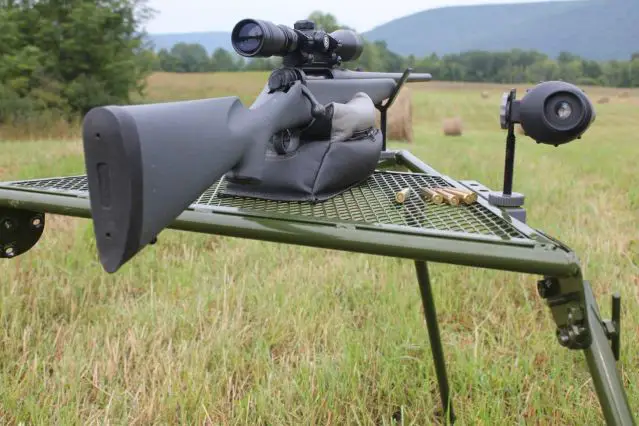 HYSKORE® Announces Ten Ring® Portable Shooting Bench, the Ultimate Shooting Platform for Long Range Shooters and Varmint Hunters. The Ten Ring® Portable Shooting Bench is a full-featured portable gun support system that adapts to the unique geometry of AR15 and AK47 style weapons and long range precision bolt action rifles.