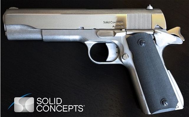 Solid Concepts, a world leader for 3D Printing services, submitted the world’s first 3D Printed metal gun to a successful 500 round torture test on Friday November 8, 2013. To date, the 1911 3D Printed gun has been subjected to 600+ rounds without any part failures.
