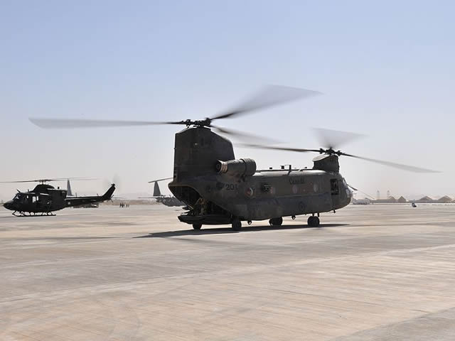 Boeing CH-47 helicopters equipped with Rockwell Collins Common Avionics Architecture System (CAAS) cockpits has been delivered to Canada.The CAAS cockpit configuration on the Chinook, which is designated the CH-147 by Canada, includes an enhanced system architecture and tailored pilot-vehicle. Displays provide superior tactical and flight situational awareness through embedded cognitive decision aids for improve flight safety.