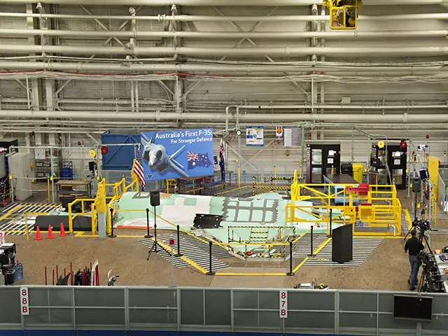Lockheed Martin and the Royal Australian Air Force (RAAF) celebrated the beginnings of the first F-35 Lightning II for Australia yesterday. The aircraft, designated as AU-1, officially began the mate process, where major components of the aircraft are joined together to form the aircraft’s structure. AU-1 will then make its way down the assembly line and roll out of the factory for delivery to the RAAF in the summer of 2014.