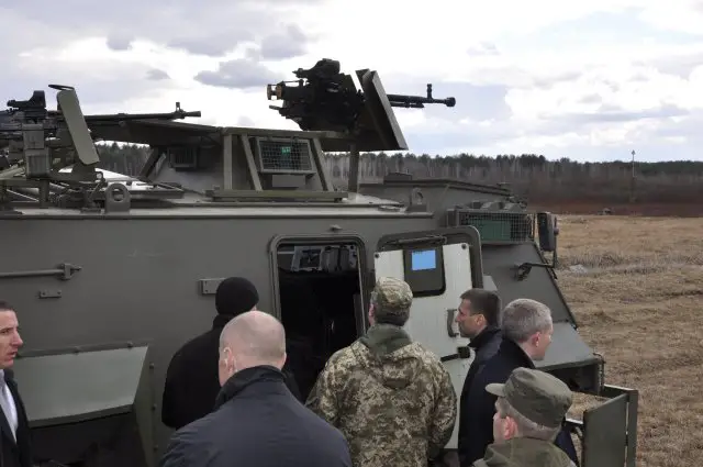 Ukraine Army receive first AT-105 Saxon APC and HMMWV armed by Ukroboronprom 640 001