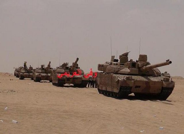 Saudi led coalition deploys about 3 000 troops APCs and main battle tanks in Yemen 640 001