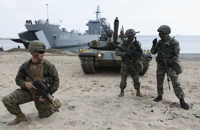 Tens of thousands of South Korean and US troops kicked off a large-scale military exercise Monday, August 17 2015, simulating an all-out attack by North Korea.