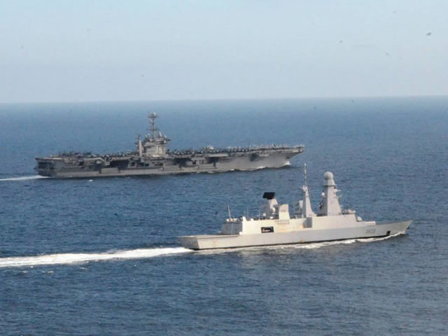 Recently, the French Navy (Marine Nationale) Horizon class Destroyer Forbin was integrated to the USS Harry S. Truman (CVN 75) carrier strike group 8 (CSG-8) during its transit in the Mediterranean Sea. This was, in way, an initiation for the U.S. Navy CSG ahead of a joint deployement with the French Navy aircraft carrier Charles de Gaulle and its CSG in the Gulf.
