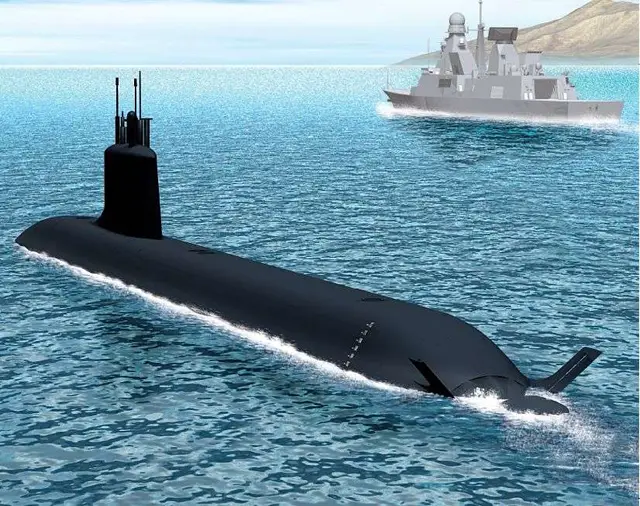 Artist impression: A Barracuda type (Suffren class) SSN sailing out for a patrol alongside an Horizon type air defense destroyer. Picture: French Navy