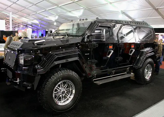 The Canadian Company Conquest Vehicles offers its new home-made armoured vehicle Conquest Knight XV for international market. This vehicle is based on an Ford F-550 light truck chassis. It can stop a bullet from an AK-47 Soviet-made assault rifle.. 
