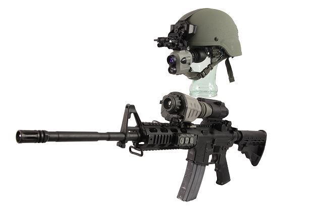 The Enhanced Night Vision Goggle III, or ENVG III, is worn on a helmet in the same way earlier models were worn. The device can be wirelessly linked to the Family of Weapon Sights - Individual, or FWS-I, which can be mounted on the M4 carbine, M16A4 rifle, M249 Squad Automatic Weapon, M136 AT4 rifle, or M141 Bunker Defeat Munition, Col. Michael Sloane said.