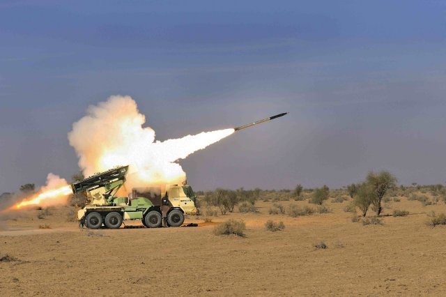 Submunition warheads successfully tested for Indian MRLS Pinaka I 640 001