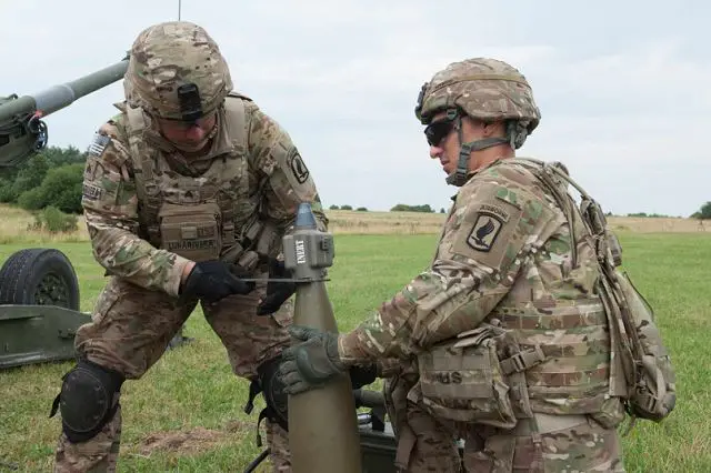 American soldiers are testing a new fuse with a guidance system that both increases accuracy and decreases the risk that errant rounds will detonate. It’s the first time U.S. troops in Germany have used the shells, which are mounted with the M1156 precision guidance kit. 