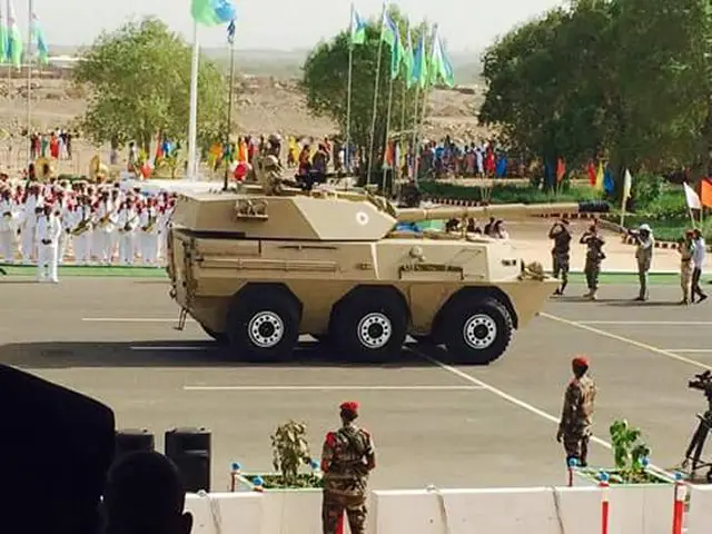 Djiboutian Army Unveiled for the First Time WMA301 105mm Wheeled Tank Destroyer During Parade 