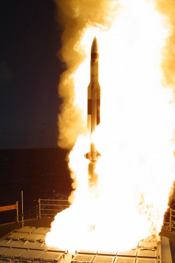 In a first-of-its-kind test, the U.S. Navy fired a Raytheon Company Standard Missile-6, intercepting and destroying a short-range ballistic missile target at sea. The successful U.S. Missile Defense Agency (MDA) test proved a modified SM-6 can eliminate threat ballistic missiles in their final seconds of flight. 