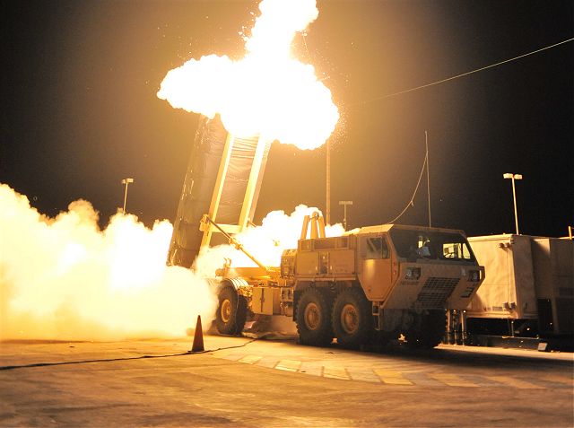 The United States has included its Terminal High-Altitude Area Defense (THAAD) air defense missiel system as part of the support it could provide South Korea in emergency situations on the Korean Peninsula, a South Korean military source said Sunday, March 15, 2015.