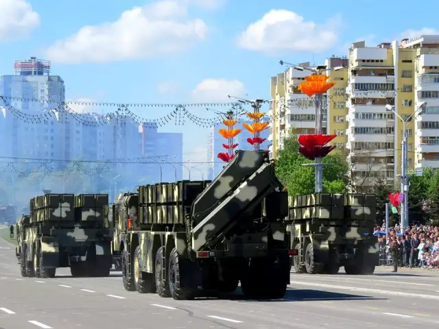 New "Polonez" multiple rocket launcher on 8x8 chassis unveiled during military parade in Belarus