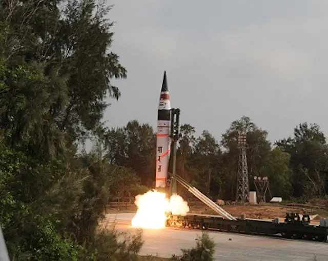 India test-fired an Agni IV ballistic missile