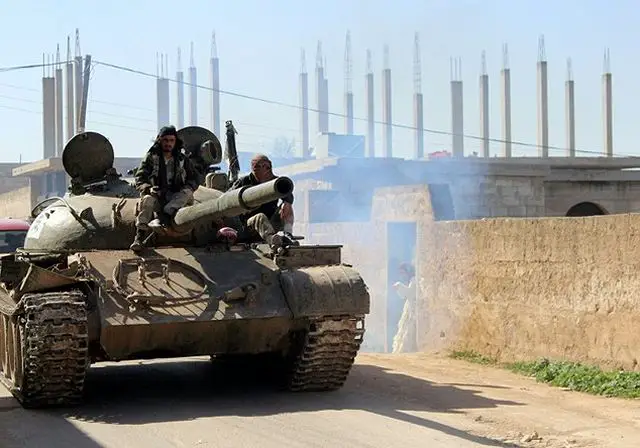 Syrian army enters in the Aleppo air Base after breaking the siege of Islamic State fighters, on Tuesday November 10, 2015, , after a nearly two-year siege by Islamic State insurgents at the facility. A military source close to the government said the army was working to secure the Kweires air base in Aleppo Province, where soldiers and officers have been under attack since 2013. 