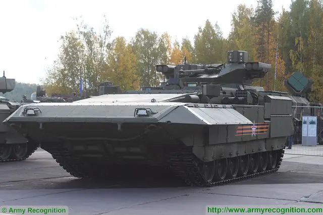 Armata Kurganets 25 and Boomerangs fighting modules has been reinforced with VST 2 armor 640 001