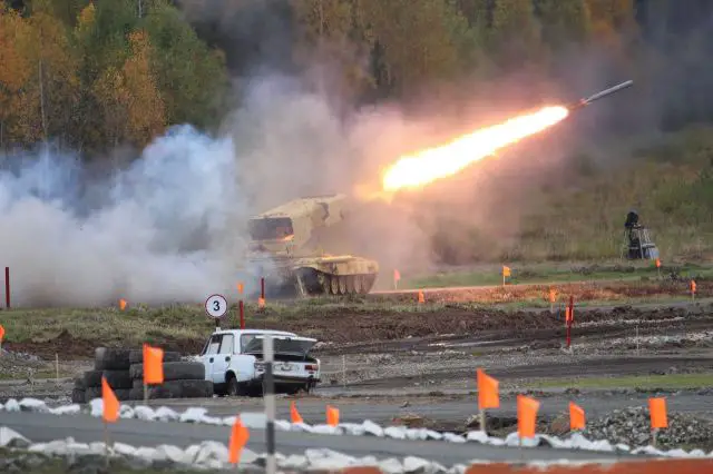 Russian Company Uralvagonzavod has demonstrated its main products during live firing at RAE 2015 640 001